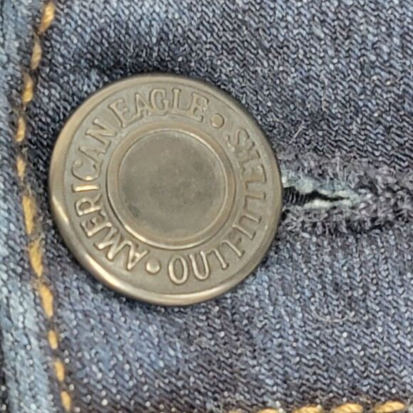 AEO Women's Super Hi rise Jegging Jeans Size 31 Med Wash Blue Denim 31x28 - Picture 7 of 10